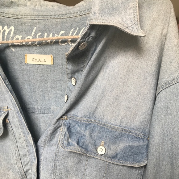 Madewell Chambray Classic Ex-Bf Shirt - Picture 2 of 3